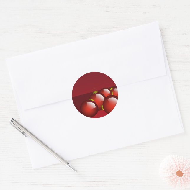 Adesivo Papel de papelaria Red Ornaments (Envelope)