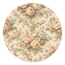 Papel de Parede com Padrão Floral Vintage