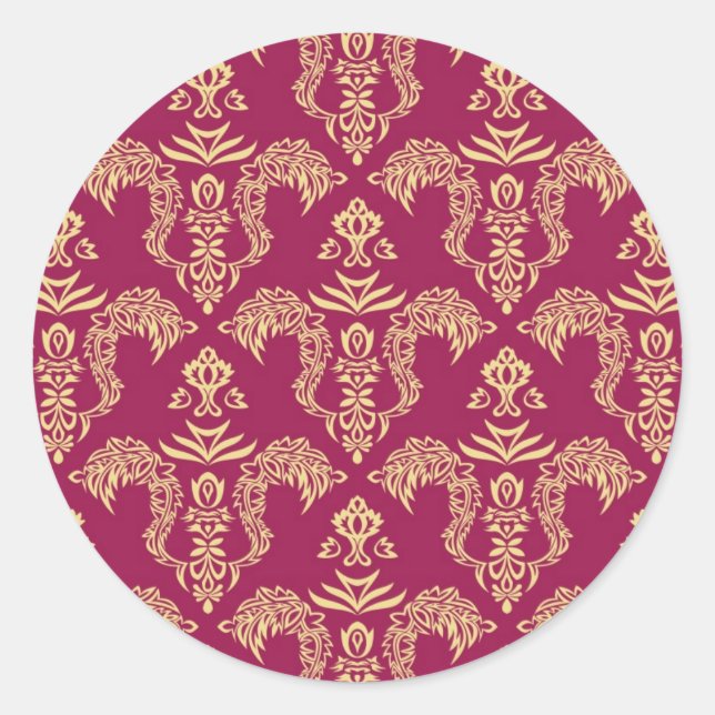 Adesivo Papel de parede Damask 4 (Frente)