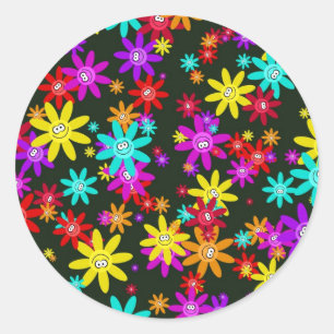 Adesivo Papel de parede feliz da flor