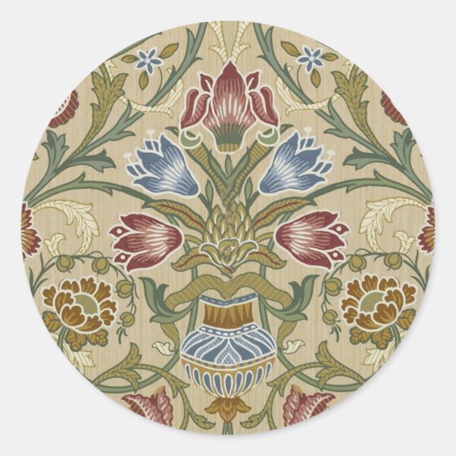 Adesivo Papel de Parede Floral Brocado William Morris (Frente)