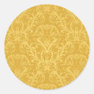 Adesivo Papel de parede floral dourado luxuoso
