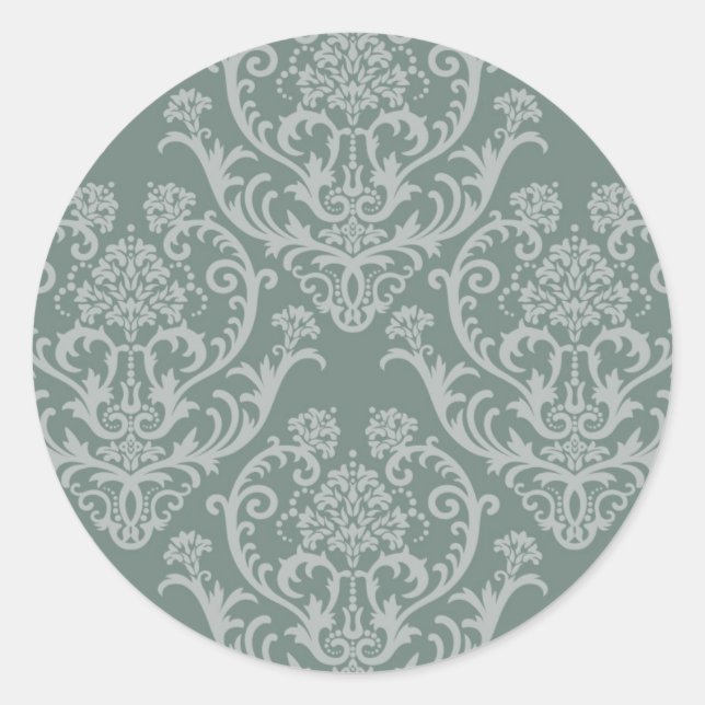 Adesivo Papel de parede floral verde (Frente)
