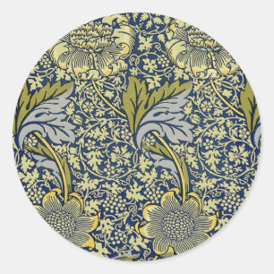 Adesivo Papel de Parede Floral William Morris Kennet Azul 