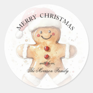 Adesivo Papel de Presente de Natal em Aquarela Simples e E