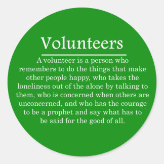 Adesivo Papel dos Voluntários