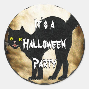 Adesivo PAPEL Faux Burnt Parergaminho HALLOWEEN Black Cat