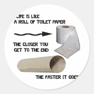 Adesivo Papel higiénico engraçado