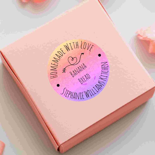 Adesivo Papel Kraft Arco-Íris Feito à Mão com Amor | Panif (Criador carregado)