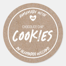 Adesivo Papel Kraft Caseiro Com Amor