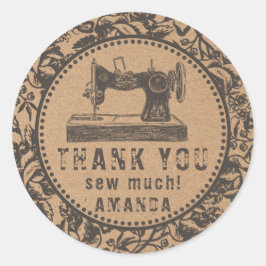 Adesivo Papel Kraft Floral Para Máquinas De Costura