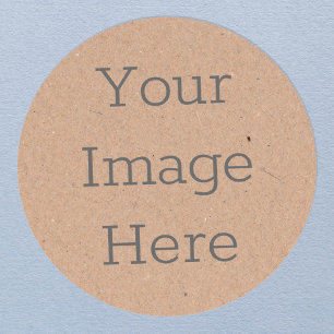 Adesivo Papel Kraft Marrom Rústico Orgânico Impressão Mini