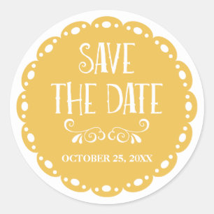 Adesivo Papel Picado Salve a Data Casamento de Fiesta Amar