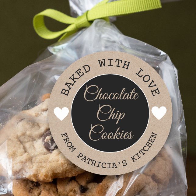 Adesivo Papel Rustic Kraft Feito Com Biscoitos De Choco Co (Criador carregado)