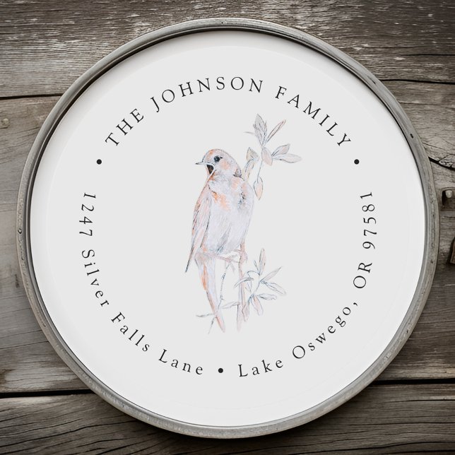 Adesivo Papel timbrado de Retorno do Pássaro Rouxinol Cant (Criador carregado)