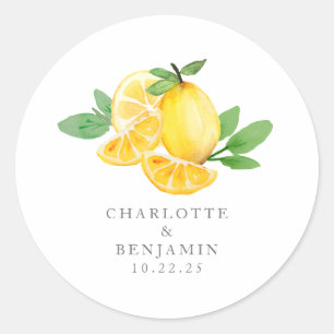 Adesivo Papelaria Personalizada Fruta Limão Aquarela 