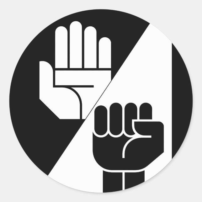 Adesivo Paper Beats Rock – Minimalist Black & White art (Frente)