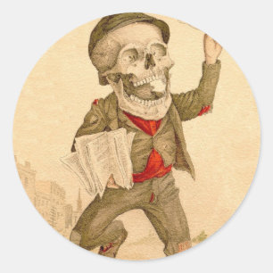 Adesivo Paperboy esqueletal