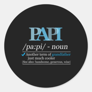 Adesivo Papi Engraçado Vovô Pai Dia de os pais Natal