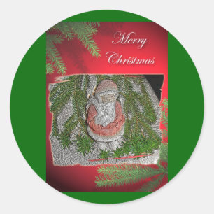 Adesivo Papier Mache Red Coated Papais noeis de Natal