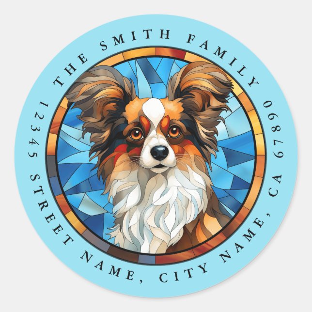 Adesivo Papillon Round Stickers (Frente)