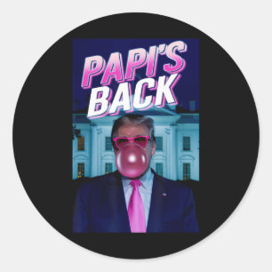 Adesivo Papi's Ck Donald Trump Daddys Casa soprando Bubleg