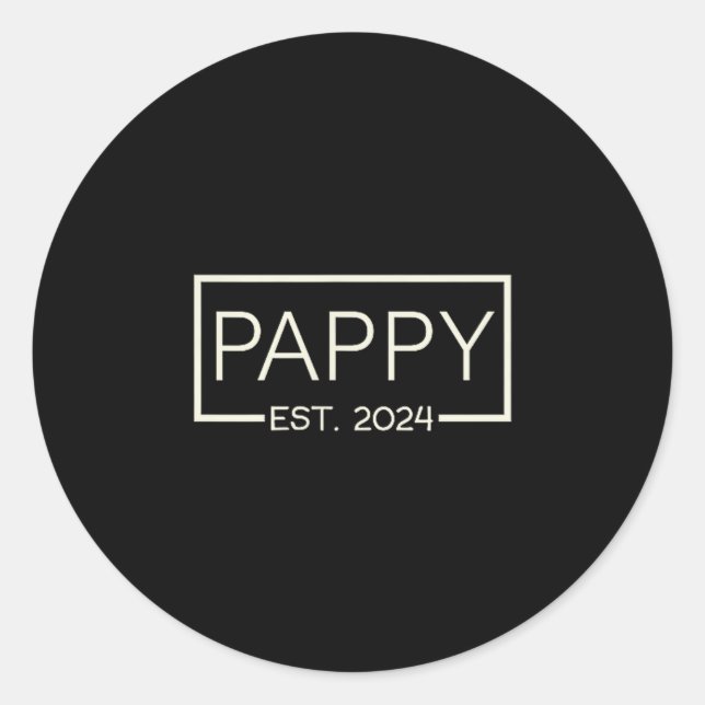 Adesivo Pappy Est 2024 New Dad Father's Day Men Cket  (Frente)