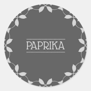 Adesivo Paprika Spice Jar Sticker Labels