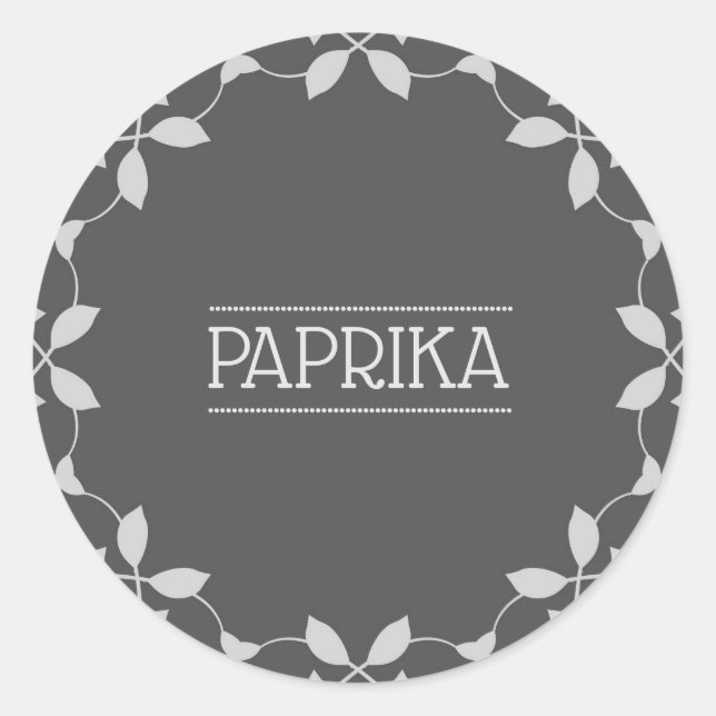 Adesivo Paprika Spice Jar Sticker Labels (Frente)