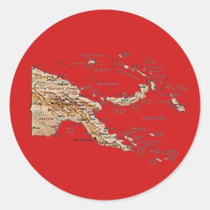 Adesivo Papua-Nova Guiné Map Sticker