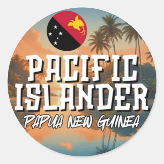 Adesivo Papua-Nova Guiné PNG Sticker Pacific Islander (Frente)