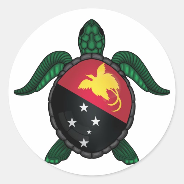 Adesivo Papua-nova-tartaruga-da-índia (Frente)