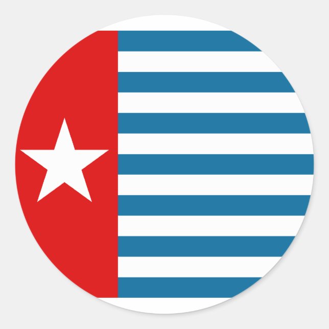 Adesivo Papua Ocidental, bandeira da Indonésia (Frente)