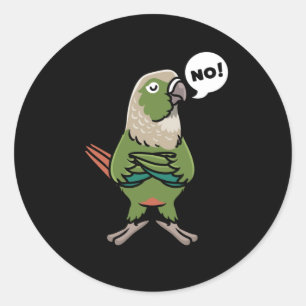 Adesivo Paquete Verde Cheek Conure de Mão Verde