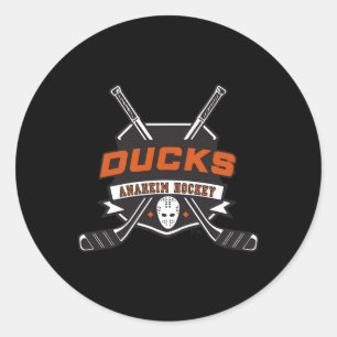 Adesivo Paquinhos de Hockey Anaheim Ducks Brancos Licencia