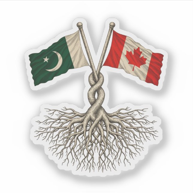 Adesivo Paquistanês-Canadense (Frente)