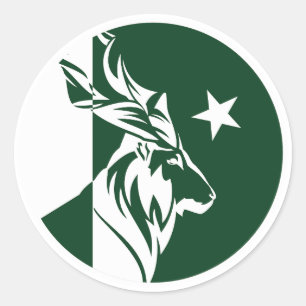 Adesivo Paquistão Markhor Pakistani National Animal Flag