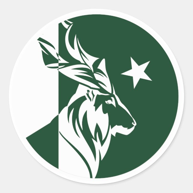 Adesivo Paquistão Markhor Pakistani National Animal Flag (Frente)