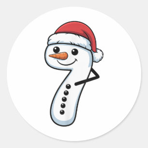 Adesivo Par 67 Boneco de Neve Casal Meme de Natal - Número