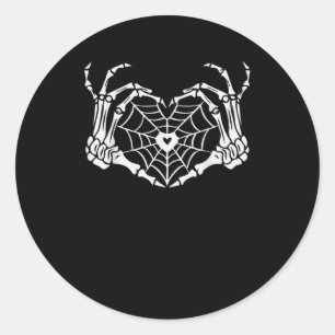 Adesivo Par Cobweb do Halloween do Skeleton Heart Spiderwe