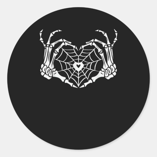 Adesivo Par Cobweb do Halloween do Skeleton Heart Spiderwe (Frente)