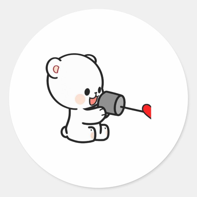 Adesivo Par de Mocha de Leite Design de Dia dos Namorados  (Frente)