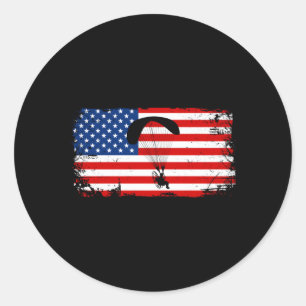 Adesivo Par de Paramotoring Powered Flag Americano