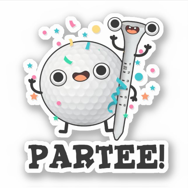 Adesivo Par-Tee Funny Golf Pun (Frente)