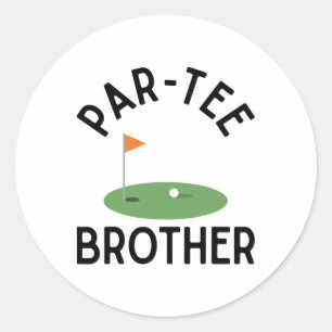 Adesivo Par Tee Irmão Engraçado Golfe Aniversário Família