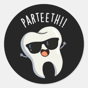Adesivo Par-teeth Piadas Dentárias Engraçadas com Fundo Es