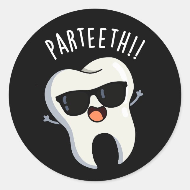 Adesivo Par-teeth Piadas Dentárias Engraçadas com Fundo Es (Frente)
