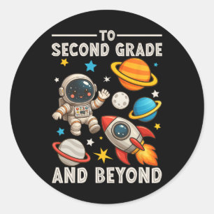 Adesivo Para a segunda série e além Astronauta Divertido D