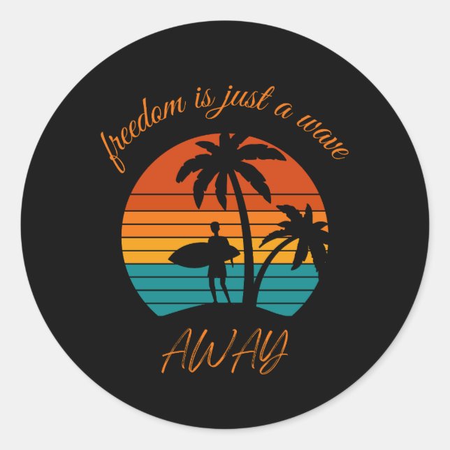 adesivo para amante de surf (Frente)