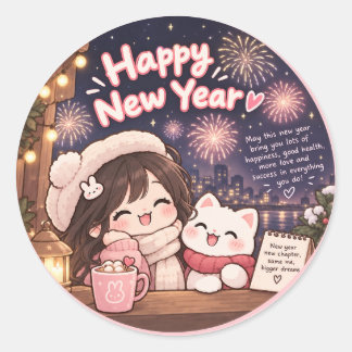 Adesivo para Ano Novo _Feliz Ano Novo_